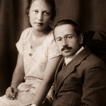 Василий Викторович Кикин с женой, 1927. 