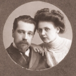 Владимир Яковлевич Ходаков с женой Феофанией Ивановной Бурко, 1915г. 
