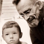 С внуком Андрюшей Кикиным, 1962г., Горький. 